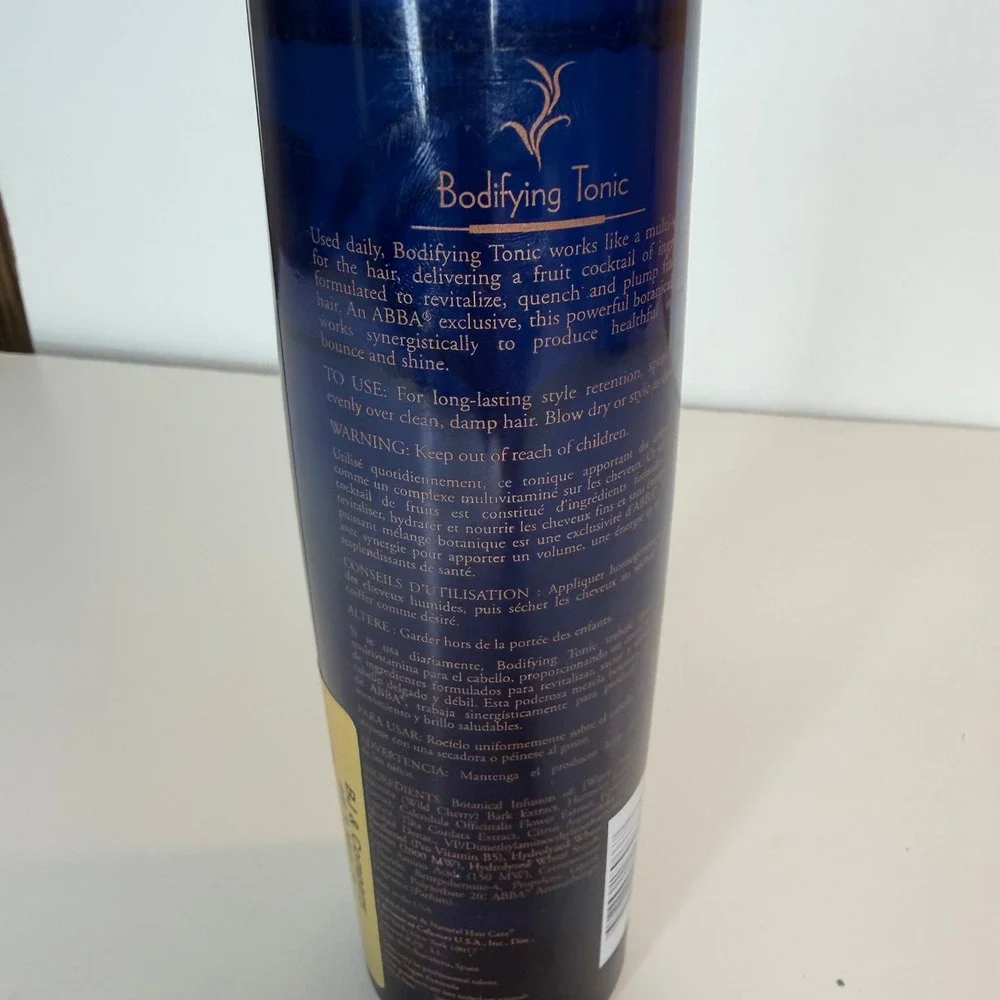 ABBA Pure & Natural Bodifying Tonic Revitalizing Styling Spray 10.1oz 300ml new